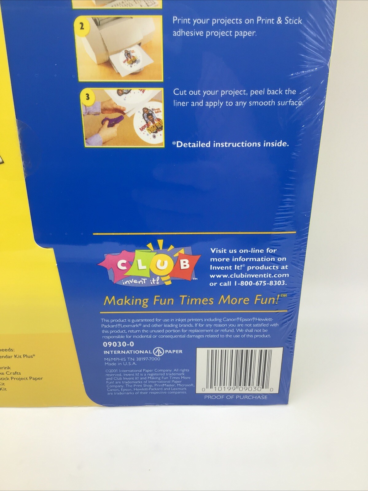 INVENT IT! Print & Stick Project Paper Gloss Finish 10 Sheets 8.5”x11” Brand New