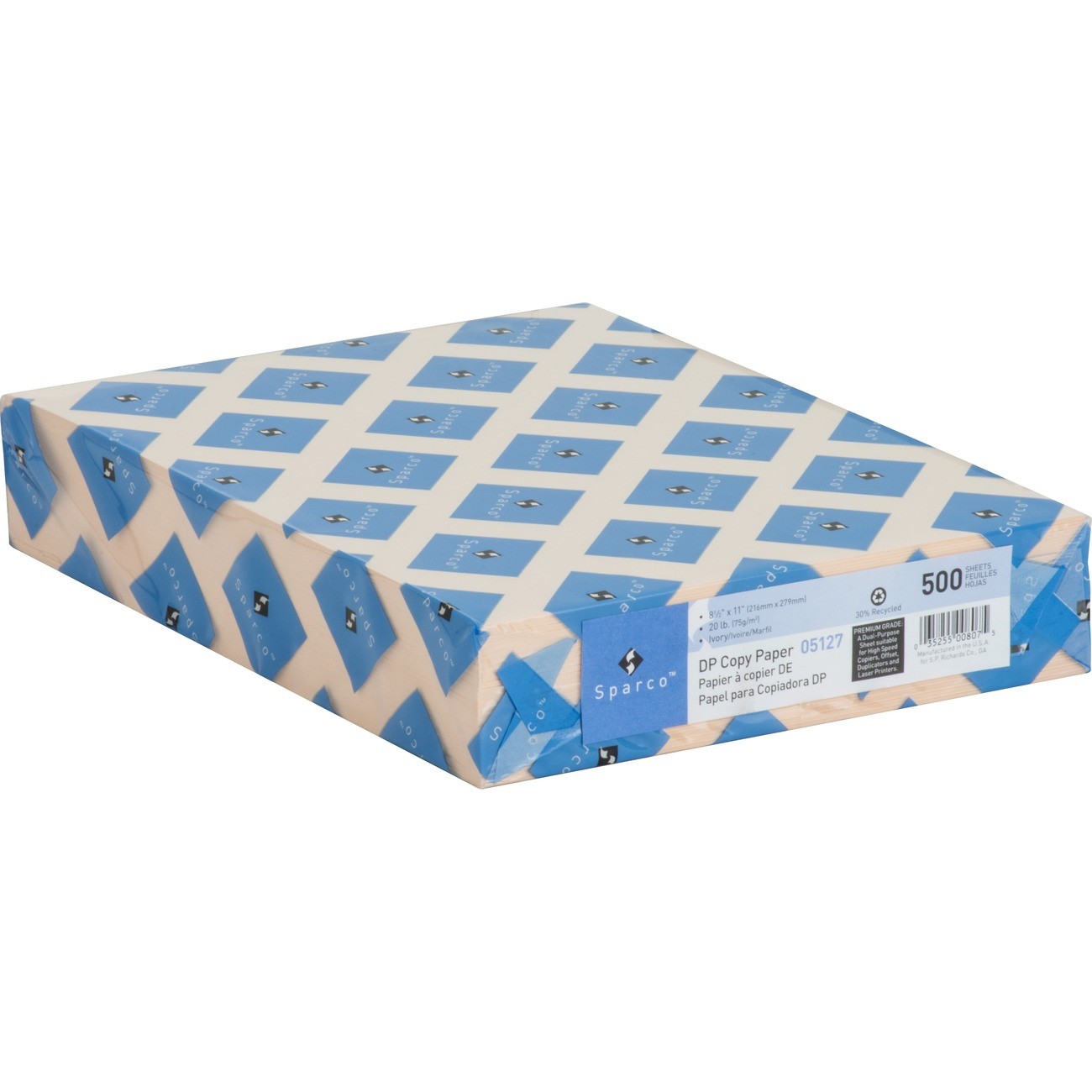 Sparco SPR05127 Premium Pastel Copy Paper 8.5×11 20lb Ivory