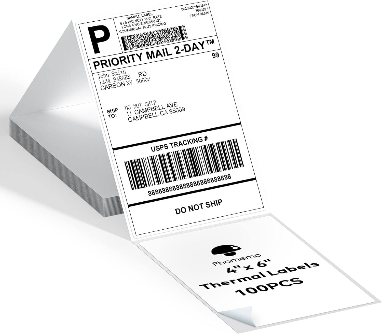 4×6 500/1000PCS Direct Thermal Shipping Label VRETTI MUNBYN Phomemo LOT