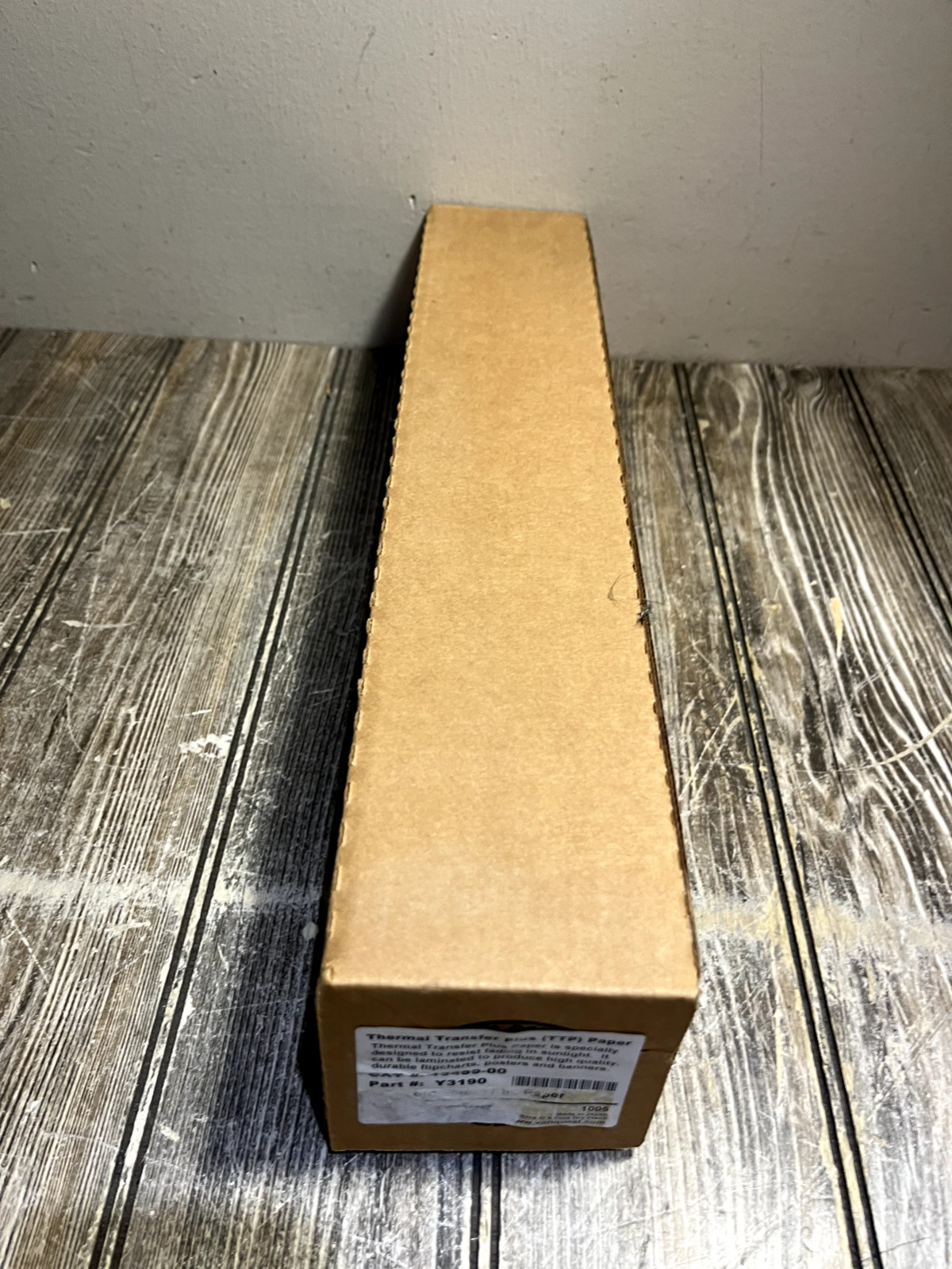 Thermal Transfer Plus (TTP) Paper – Part #: Y3190 -Black on White, New Open Box