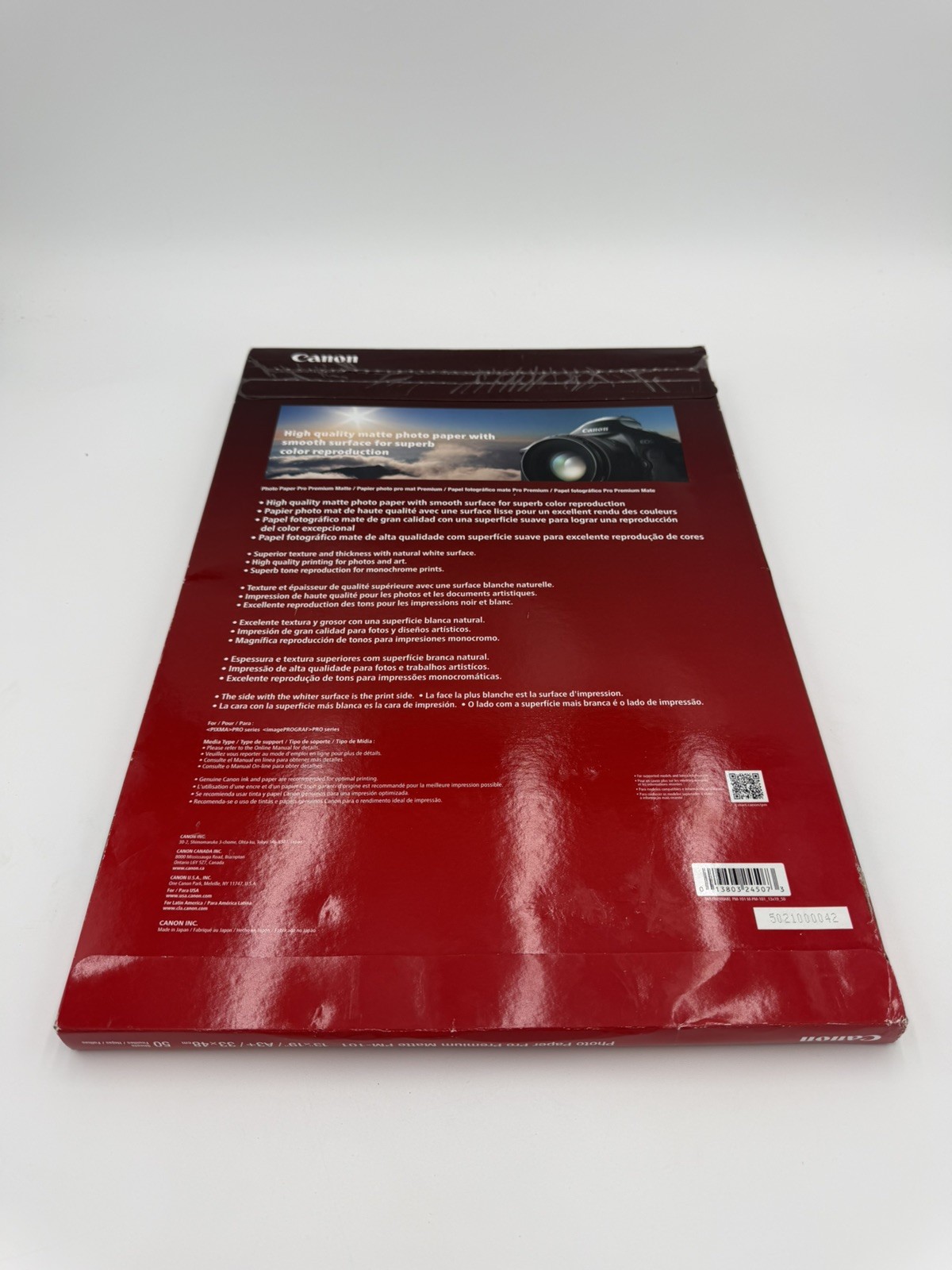 OPEN (48 Sheets) Canon PM-101 Matte Premium Photo Paper 13×19″