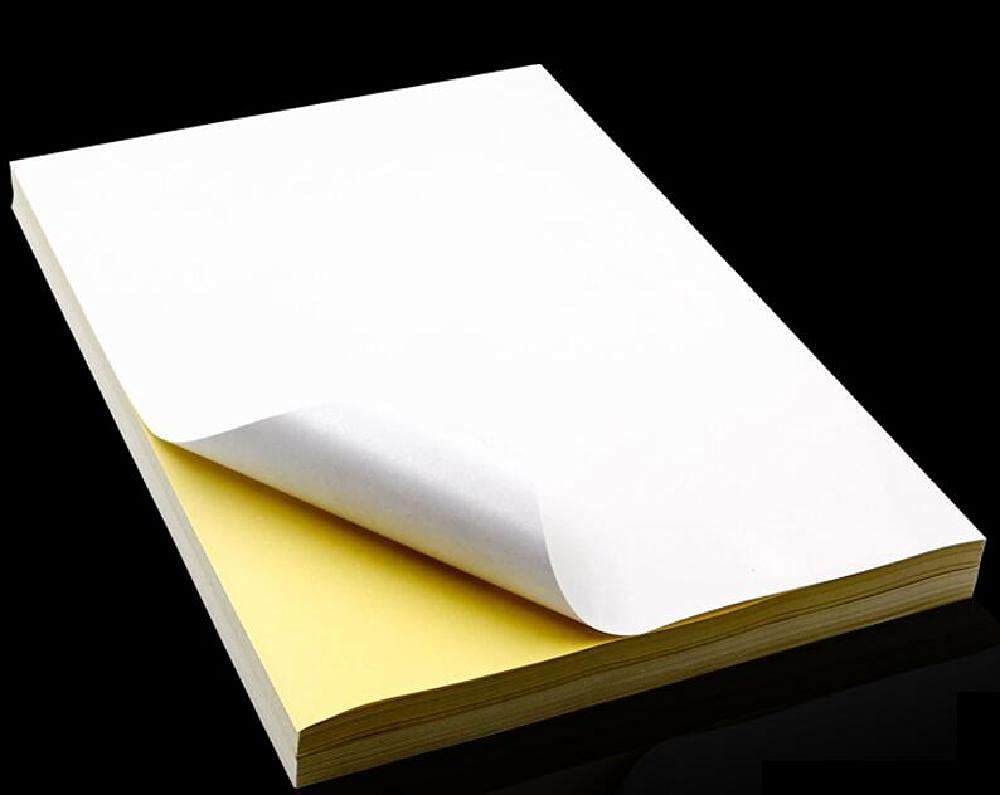 A4 Matte Sticker , 50 Pcs Adhesive Sticker Label for Printer, White Matte, Dr…