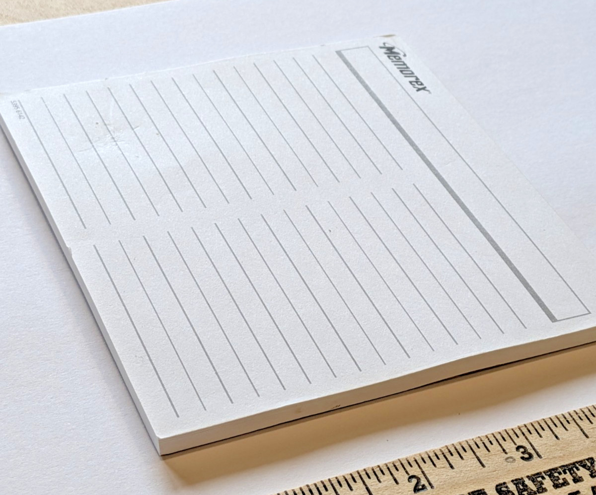Memorex Pad of Paper 50 sheets Lined Note FUN Conversation Piece & Collectible