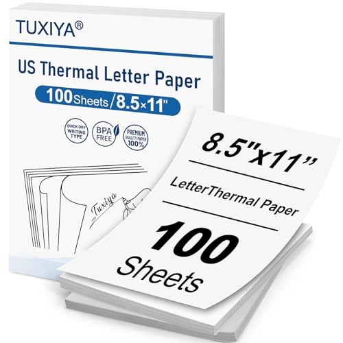 BPA Free 100 Sheets 8.5×11 US Letter Thermal Printer Paper