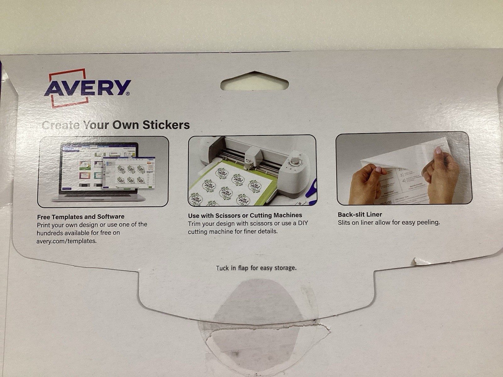 Avery DIY Glossy Clear Sticker Paper #4397 8 1/2” x11” 7 Sheets Laser/Inkjet