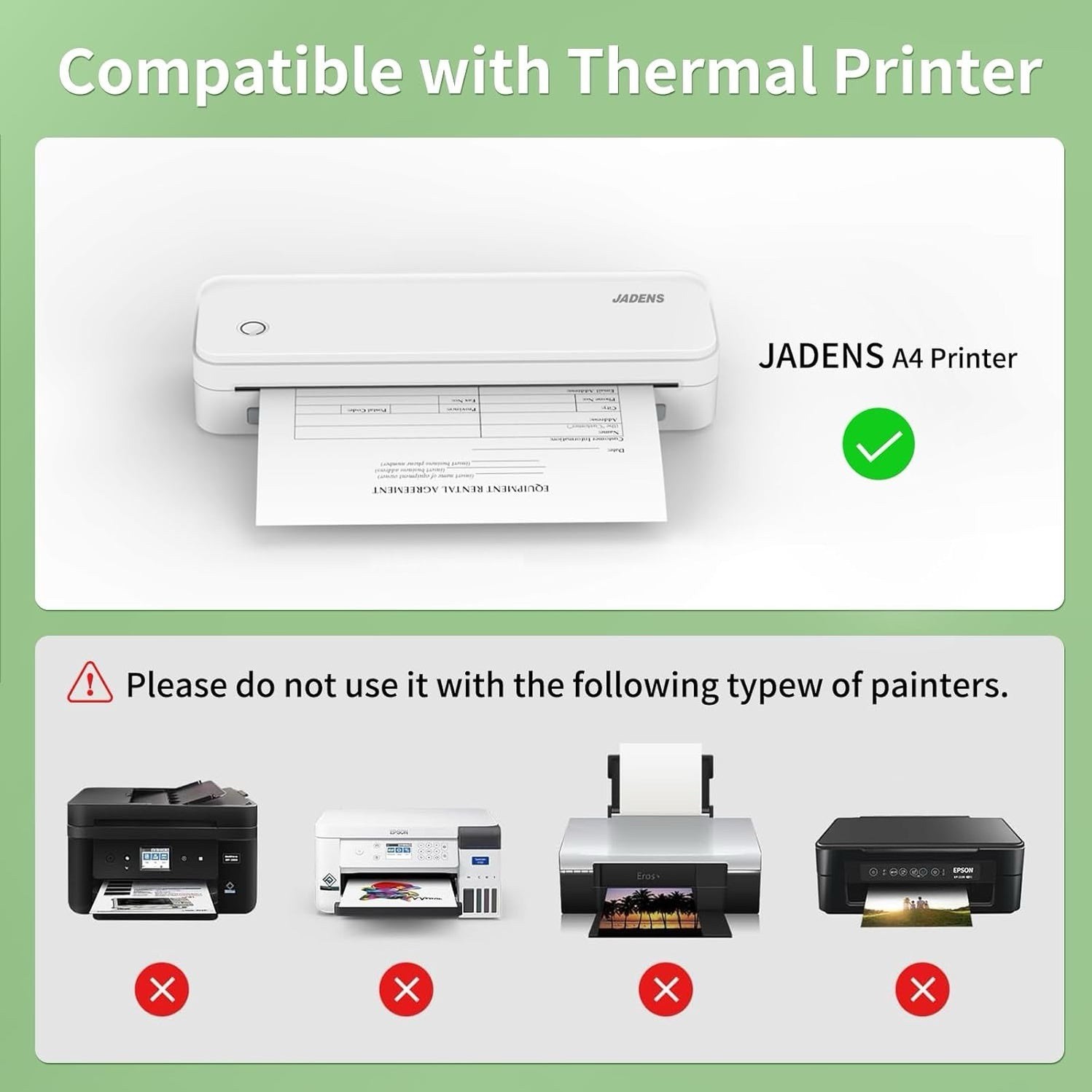 200 Sheets Thermal Printer Paper 8.5 X 11 Inch US Letter Size Thermal Paper