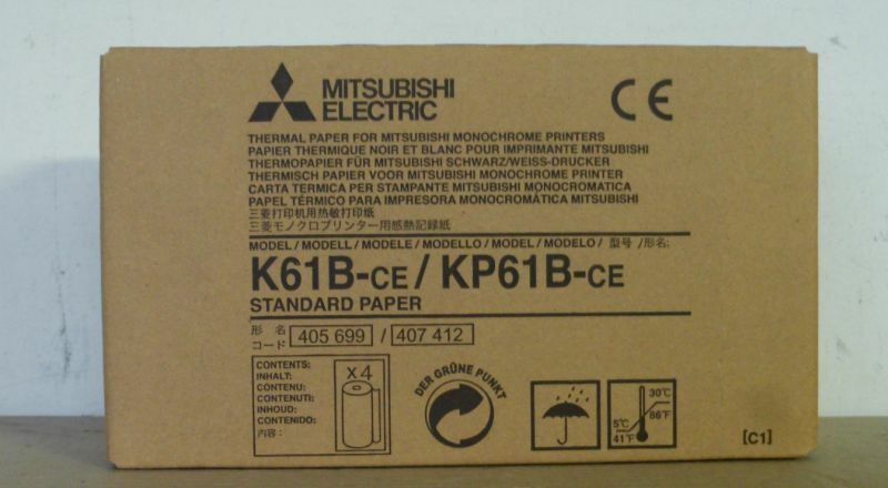 Mitsubishi K61B-CE Thermal Paper P60E P61E P65E P66DE P67E P68E 4pcs 110mmx21m