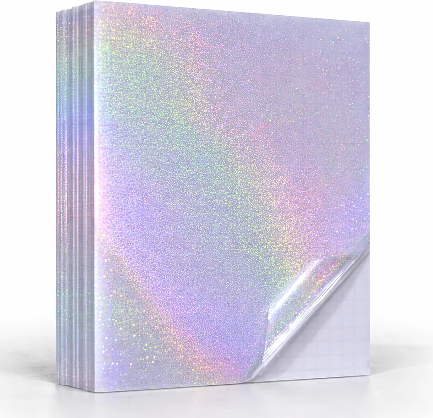 25 Sheets Sand Stars Holographic Sticker Paper A4 Size Glitter Clear Holographic
