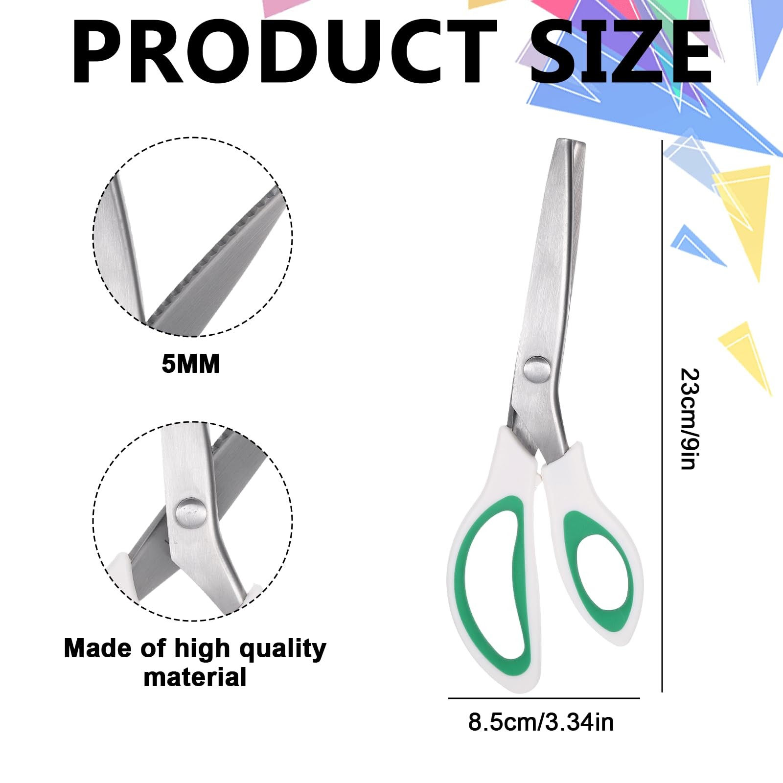 Blue Paper Crimper and Green Pinking Shears Kit with 100 Sheets Glossy Inkjet…