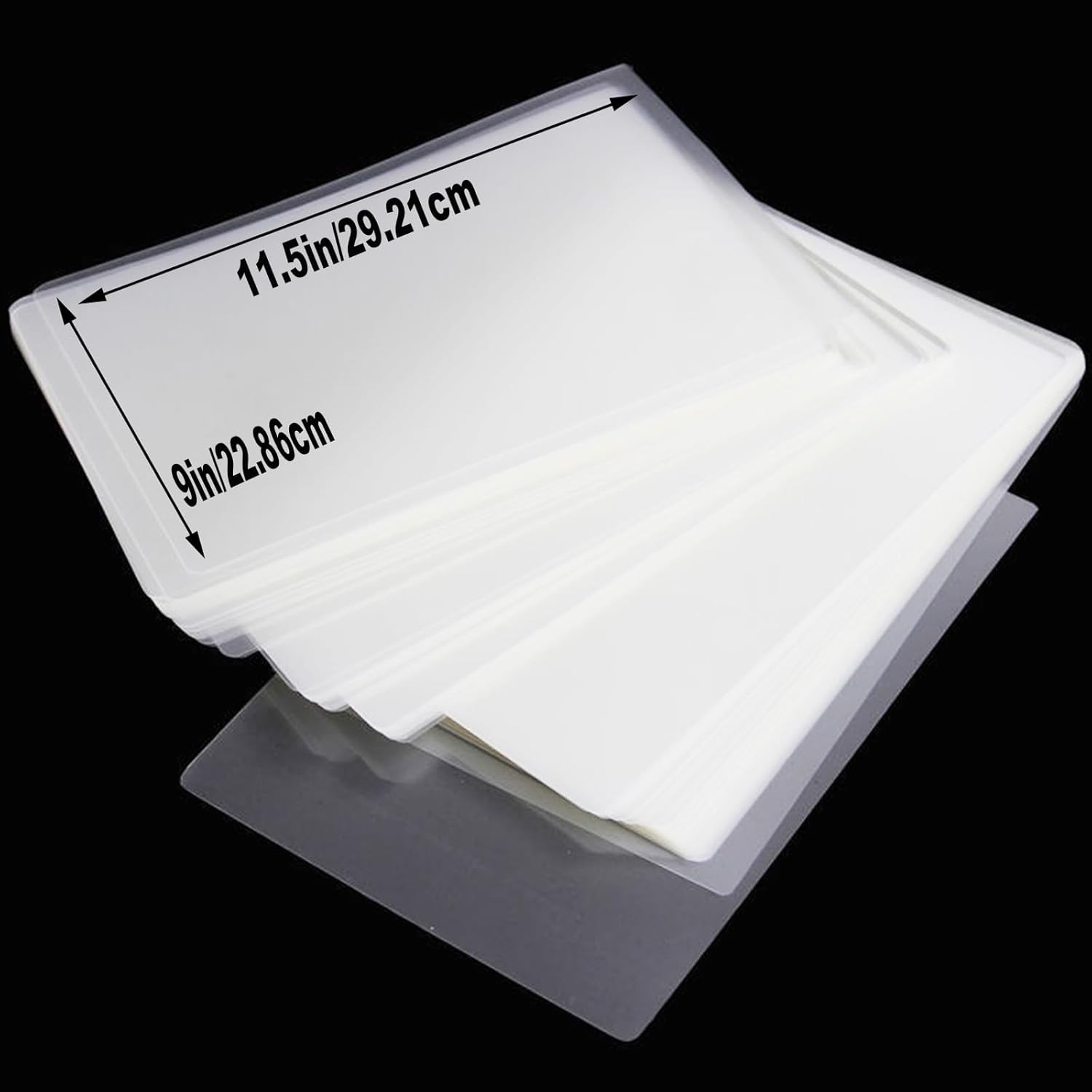 100 Pack 3 Mil Laminating Sheets, Clear Thermal Laminating Plastic Paper