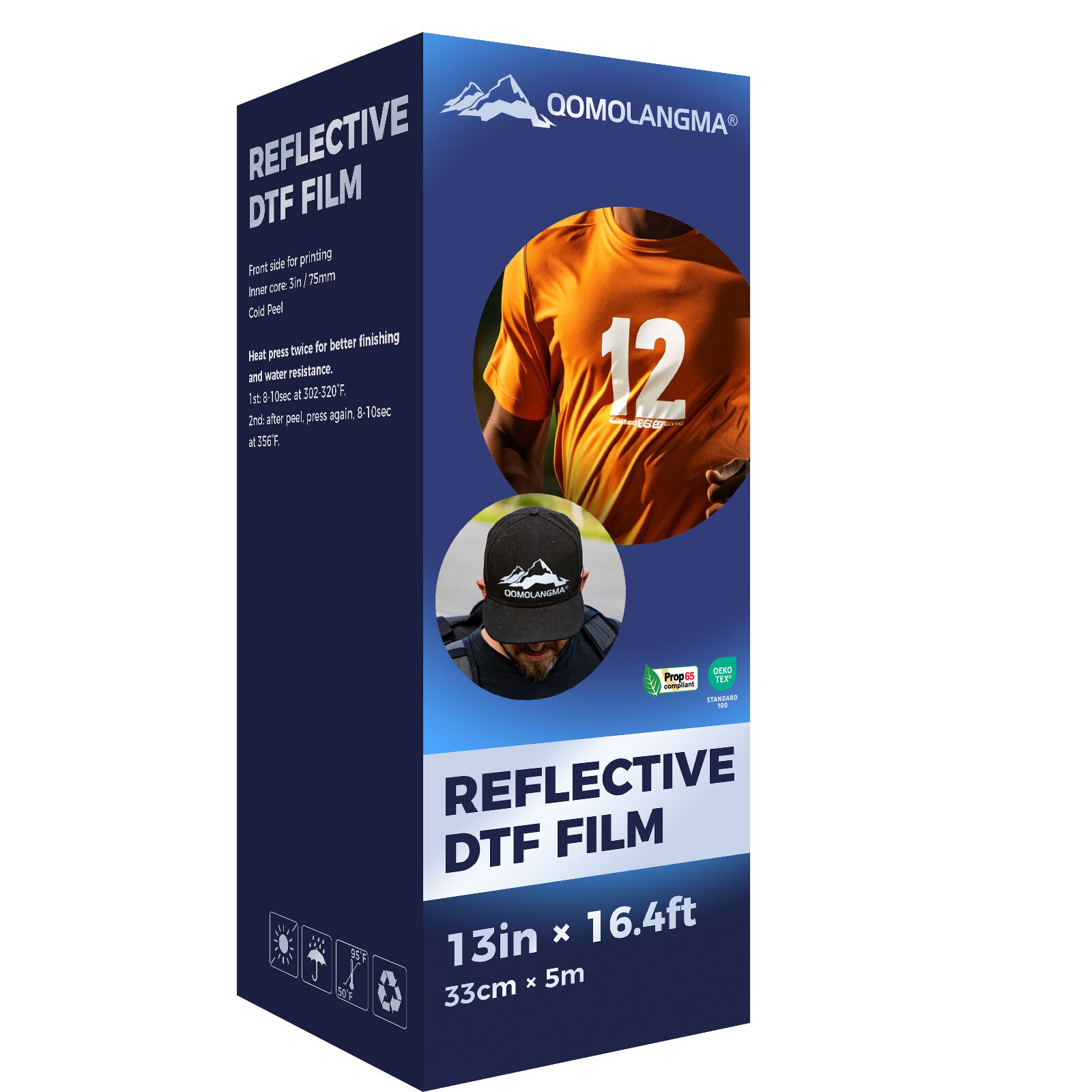 Wholesale 13in Reflective Colorful DTF Film Roll,Cold Peel for DTF Printing