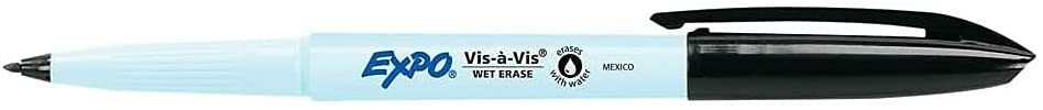 EXPO Vis–Vis 12Wet Erase Marker Fine Point OH Transparencies Erasable Calendars