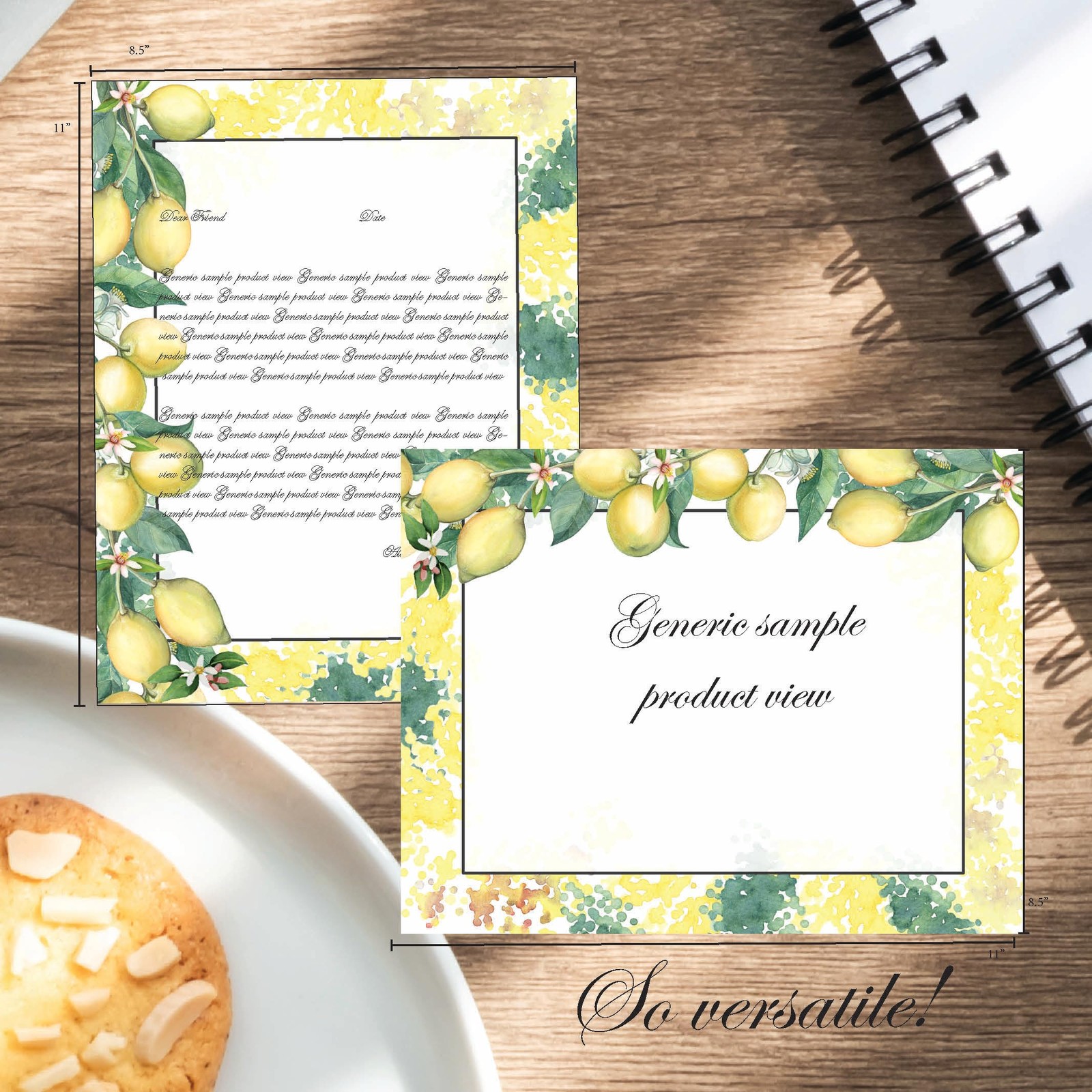 25 PCS Lemon Branch Letterhead Laser Inkjet Printer Paper Blank Stationery