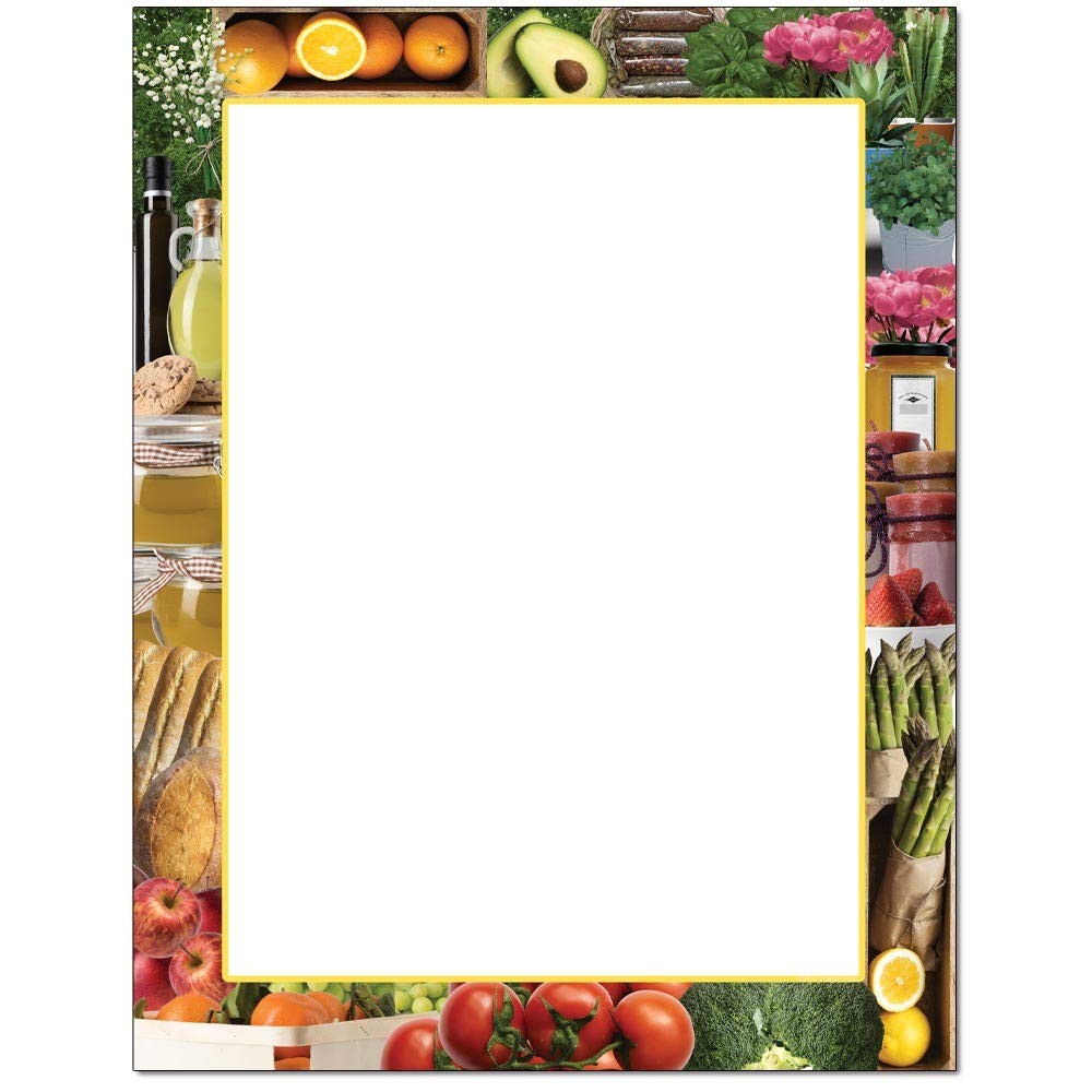 25 Sheets Farmer’s Market Letterhead Laser Inkjet Printer Paper Stationery