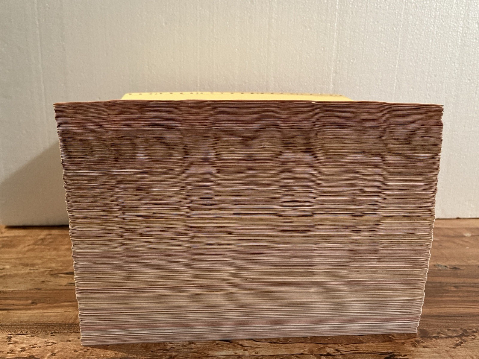 Sparco Dot Matrix Printer Paper 4 Color White/Yellow/Pink/Goldenrod ½” Perfs