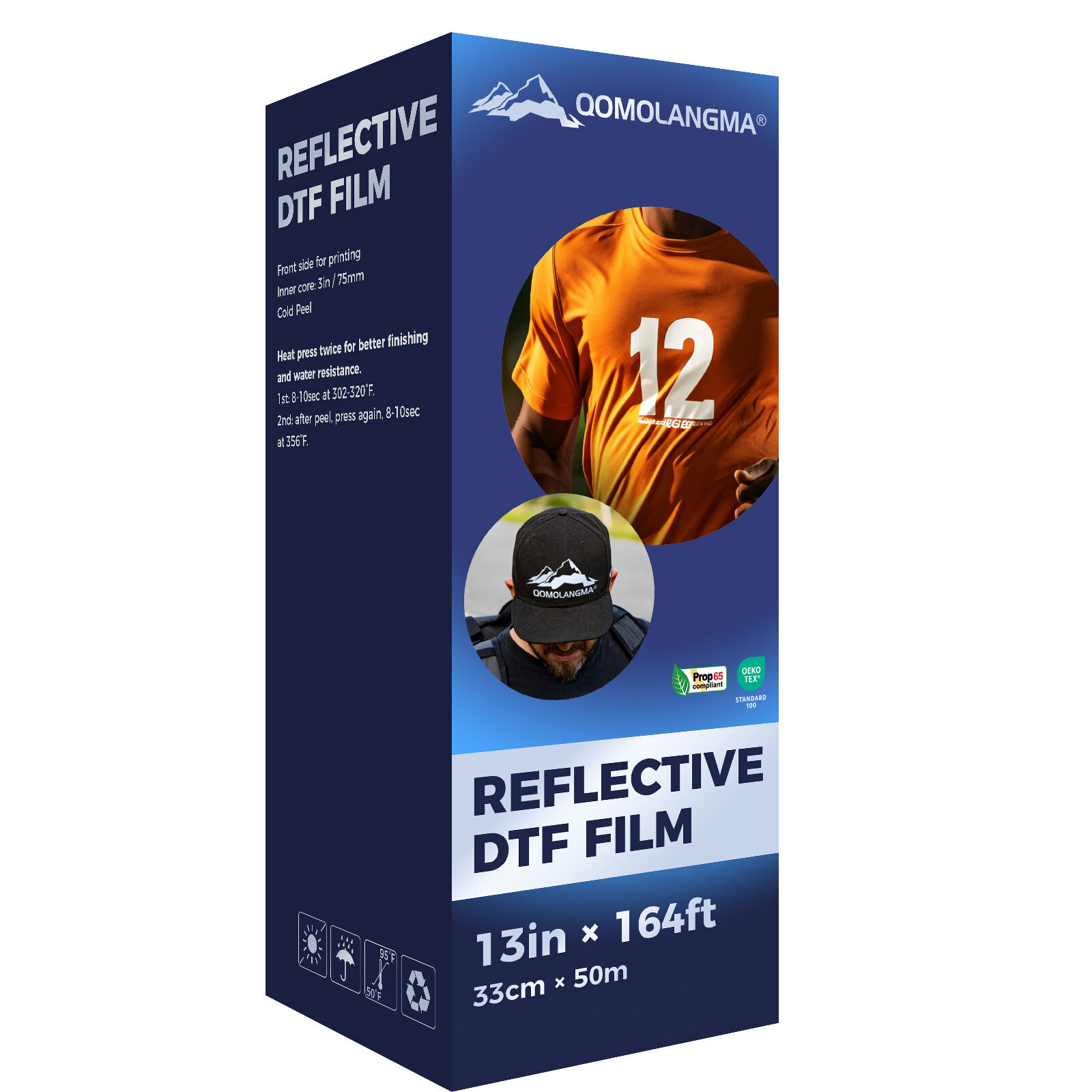 Wholesale 13in Reflective Colorful Pet DTF Film Roll Cold Peel 160u Thickness