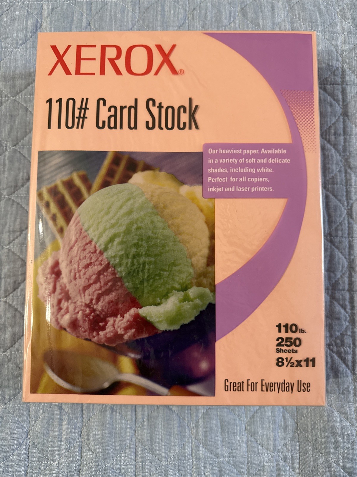 Xerox 110# Card Stock Salmon Copy Printer Paper 250 Sheets 8 1/2″ × 11″ NEW