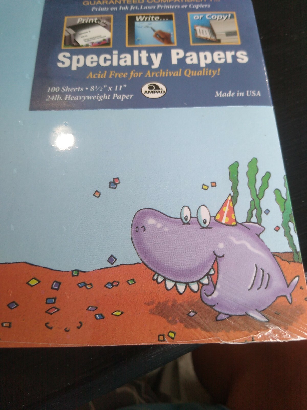“POP” Specialty Papers “Sea Party” Bordered Printer Paper 100 Count