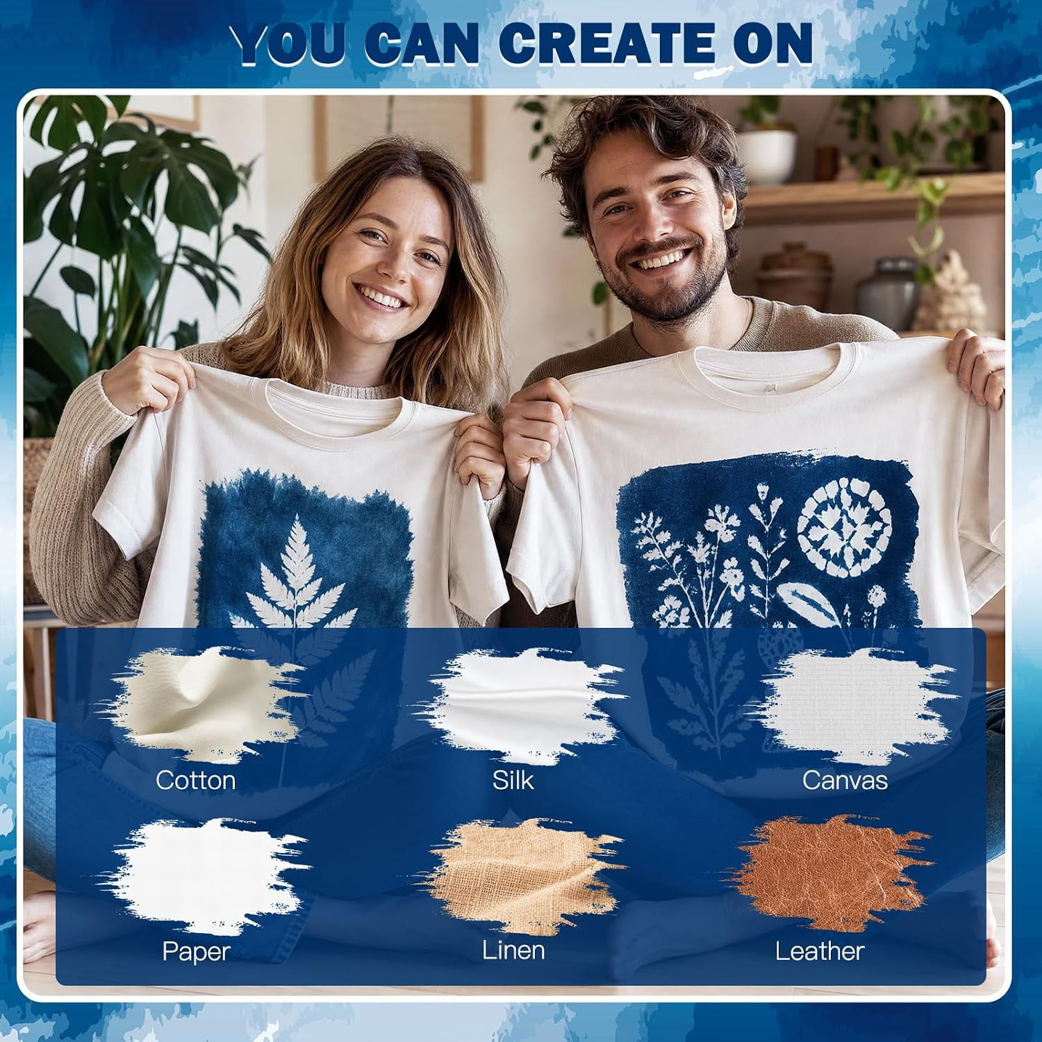 Cyanotype Kit, 5Pcs Cyanotype Solution Set with Cyanotype Part a and B, Sun Prin