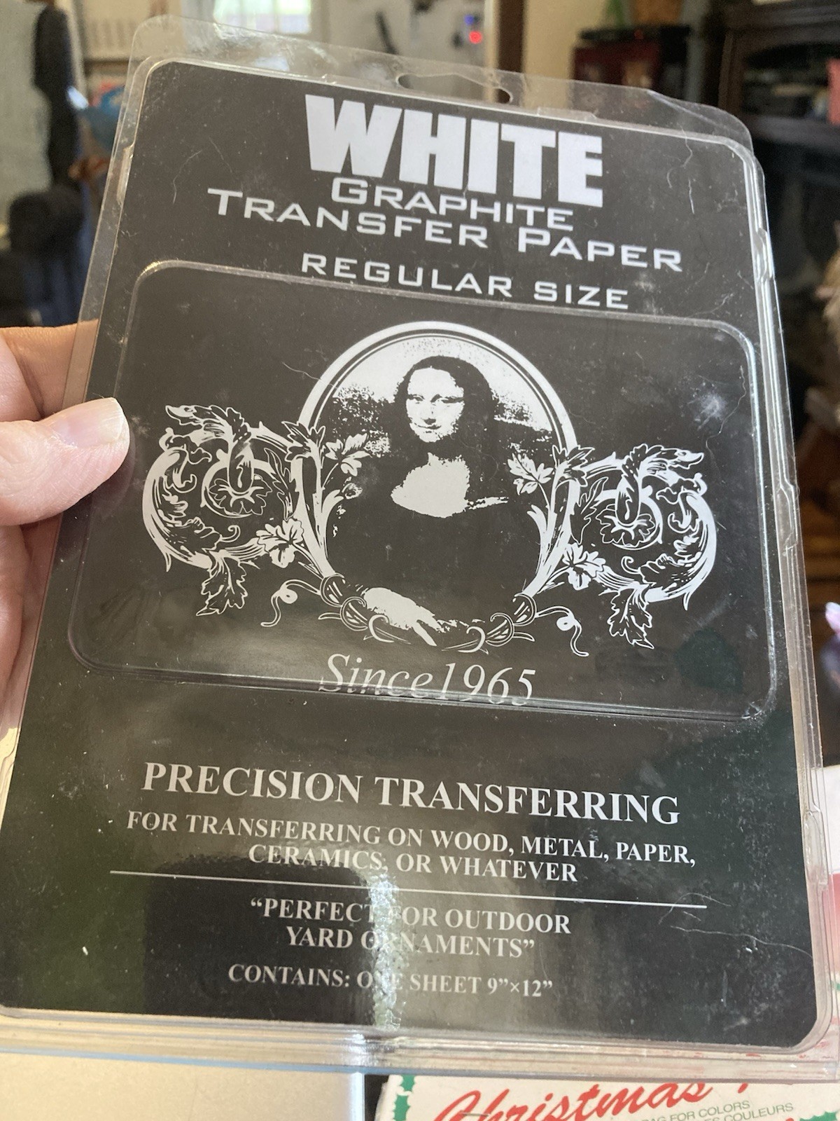 Mona Lisa White Graphite Transfer Paper Regular Size 9”x12” One Sheet NEW