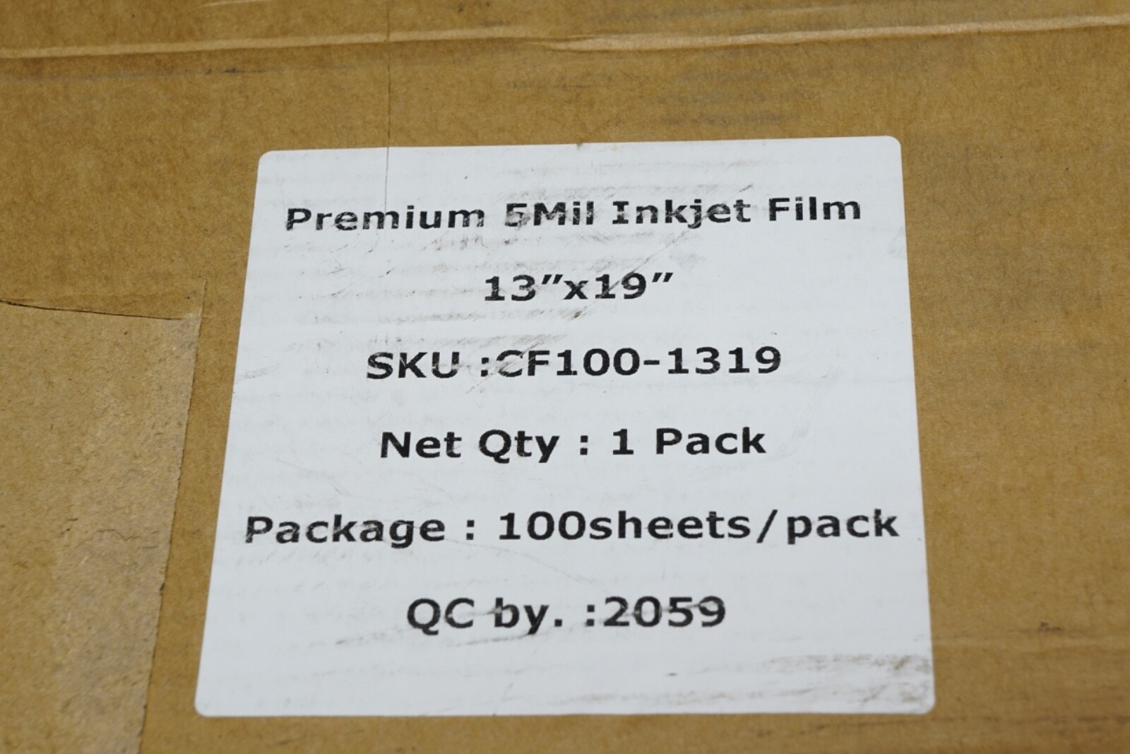 New Lot of 100 13″X 19″ Premium 5Mil Inkjet Clear Film Sheets CF100-1319