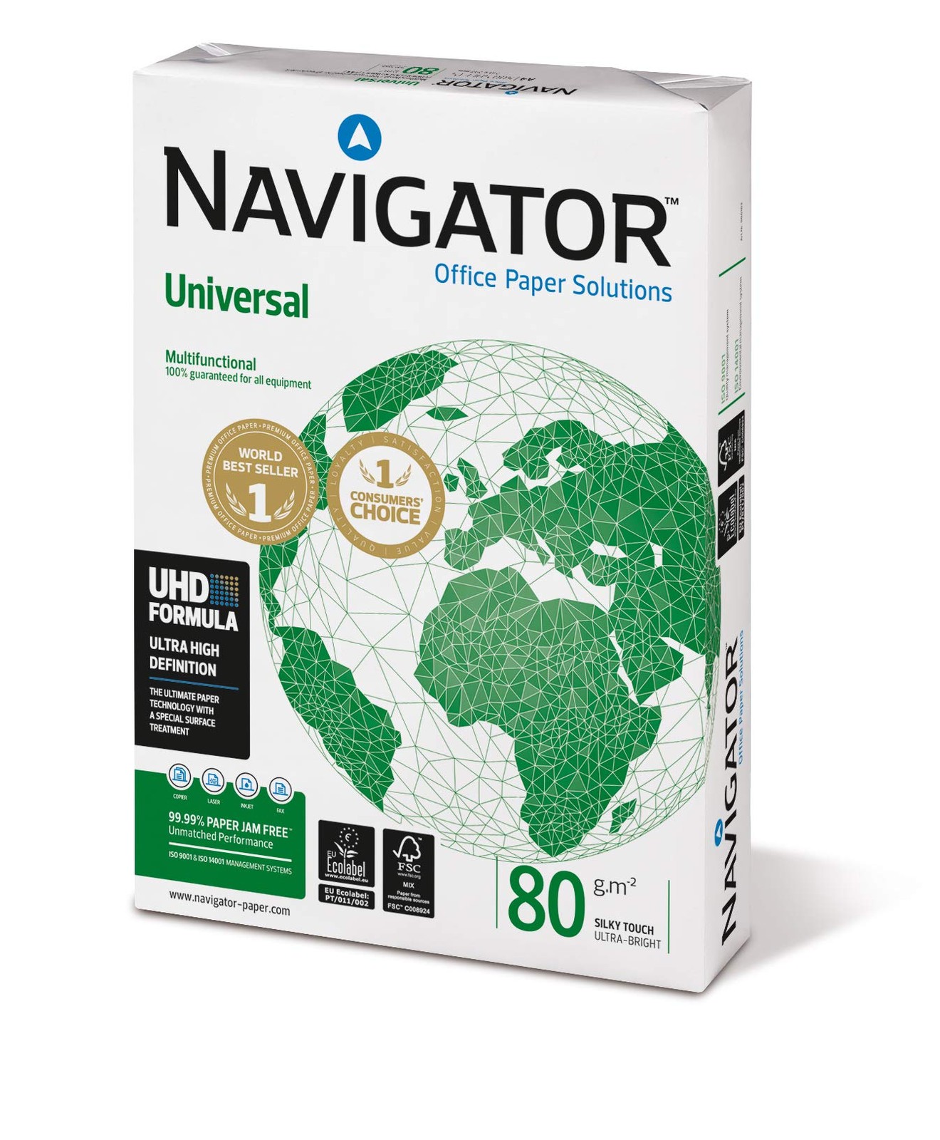 Navigator Universal Paper NAV1017, 80 gsm, A3, White, 500 Sheets
