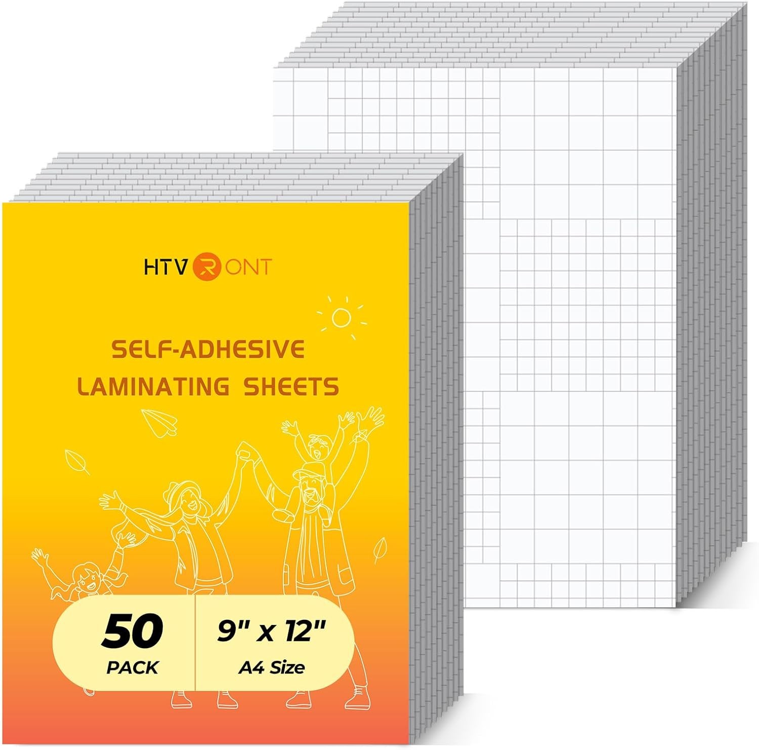 Self Adhesive Laminating Sheets – 50 Sheets, 4mil, 9 x 12 Inches Self Laminating