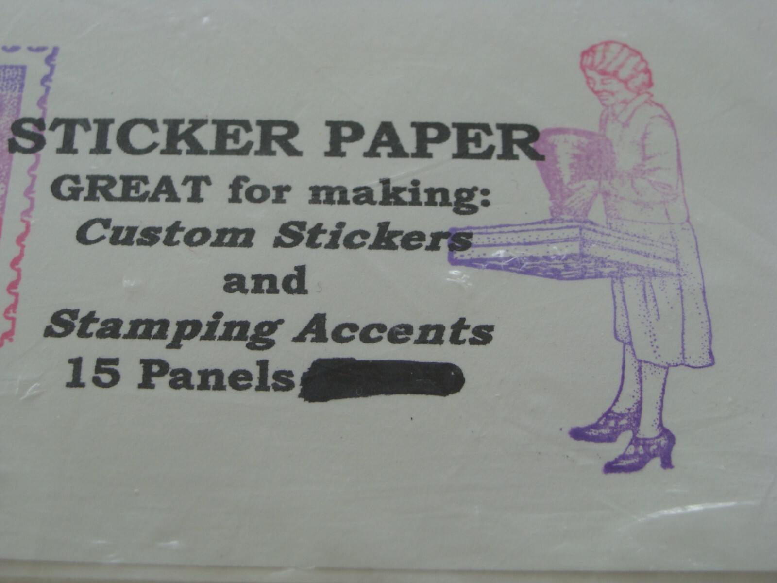 15 Panels Sticker Paper for Custom Stickers and Stamping Accents