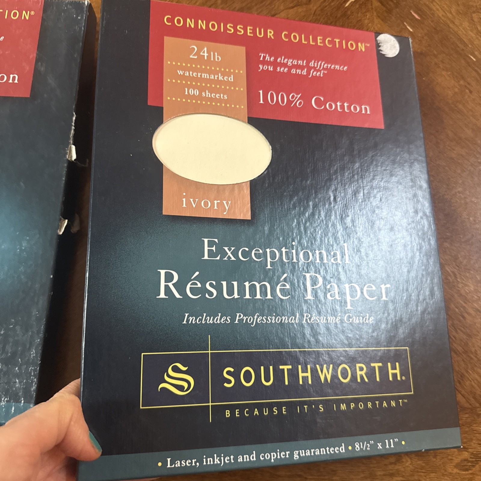 2-Southworth Connoisseur Collection Exceptional Resume IVORY Paper 100% cotton