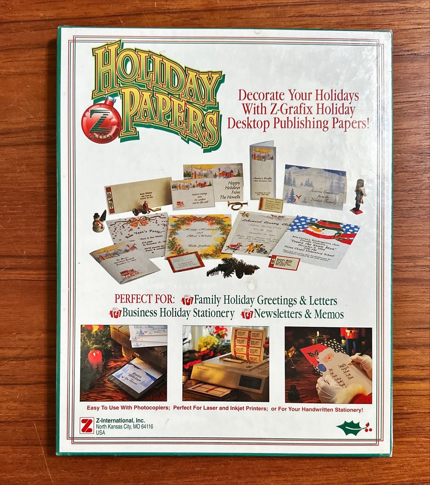 NEW Vintage Z GRAFIX~100 Sheets of 8.5″x11″ Noel for Laser & Inkjet