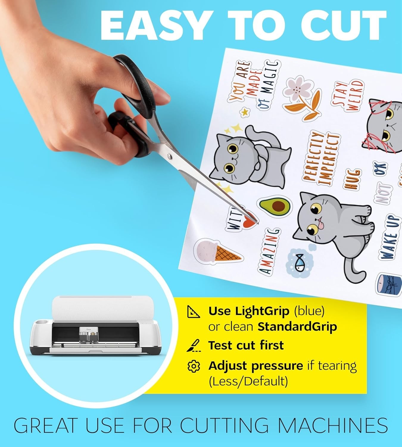 95% Clear Sticker Paper for Inkjet Printer and Laser – 20 Sheets, 8.5×11 Tran…