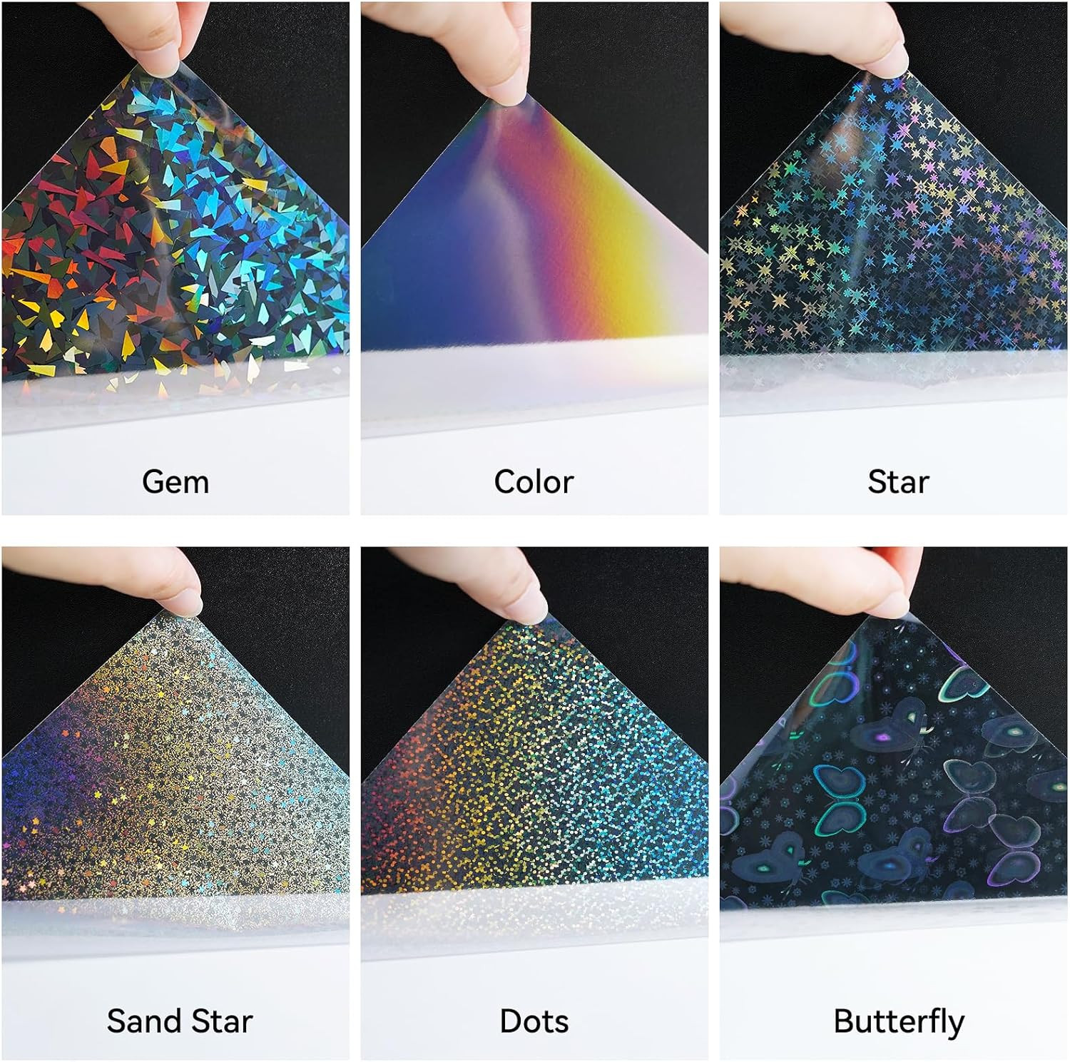 36 Sheets Holographic Sticker Paper 8.3 X 11.7 Inch A4 Size Holographic Laminate