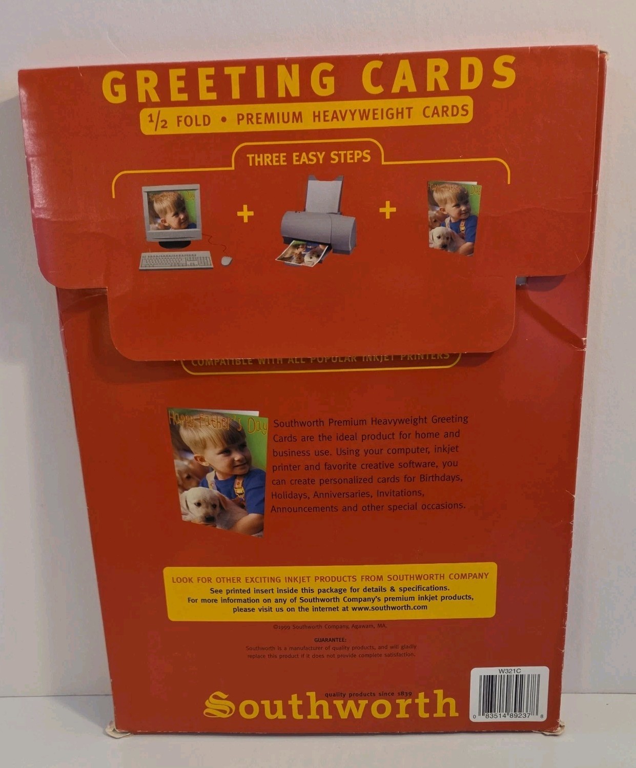 Southworth Greeting Cards & Envelopes White Heavyweight InkJet Printer OPEN READ