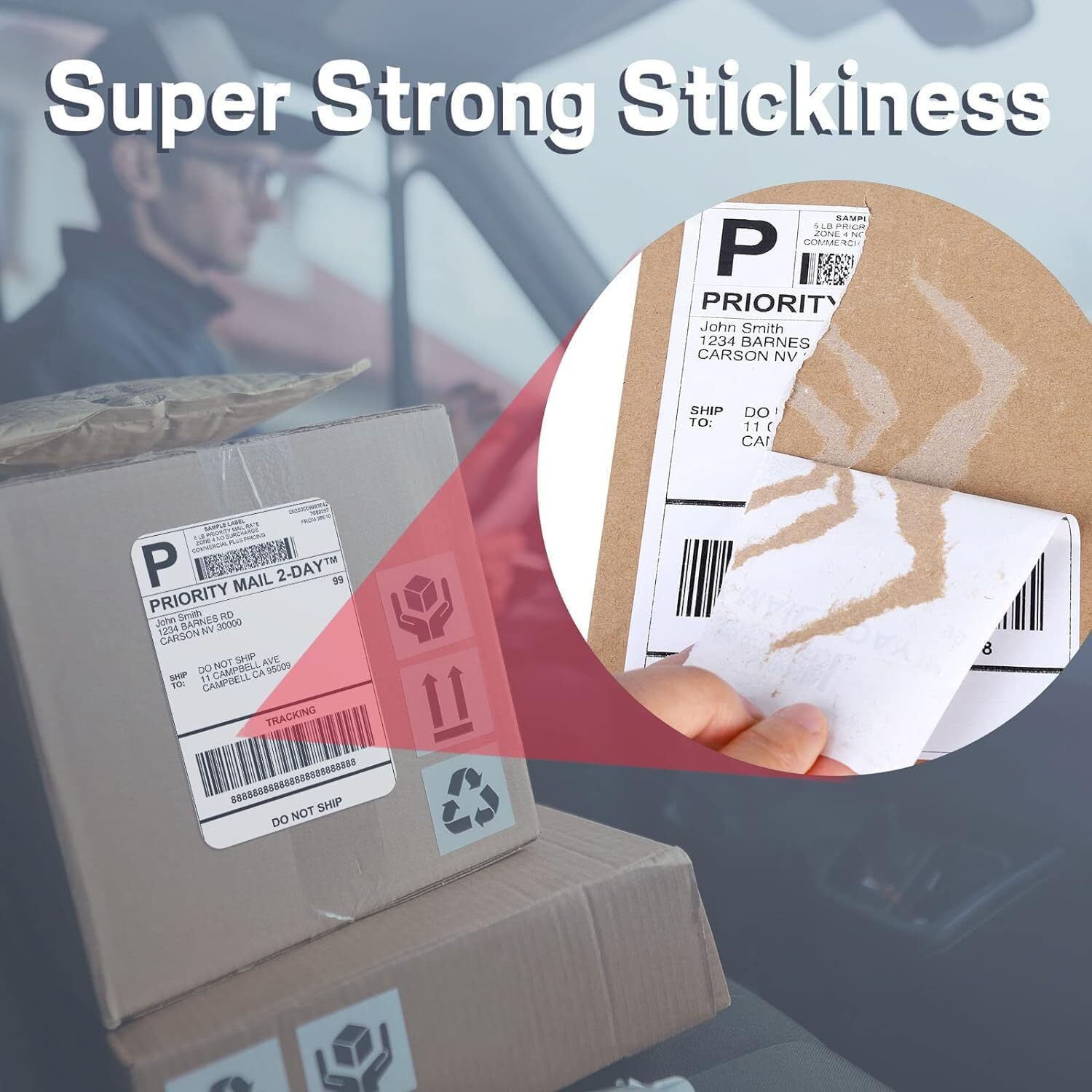 Direct Thermal 4×6 2×2 3×3 Label Shipping Label Self Adhesive For USPS UPS