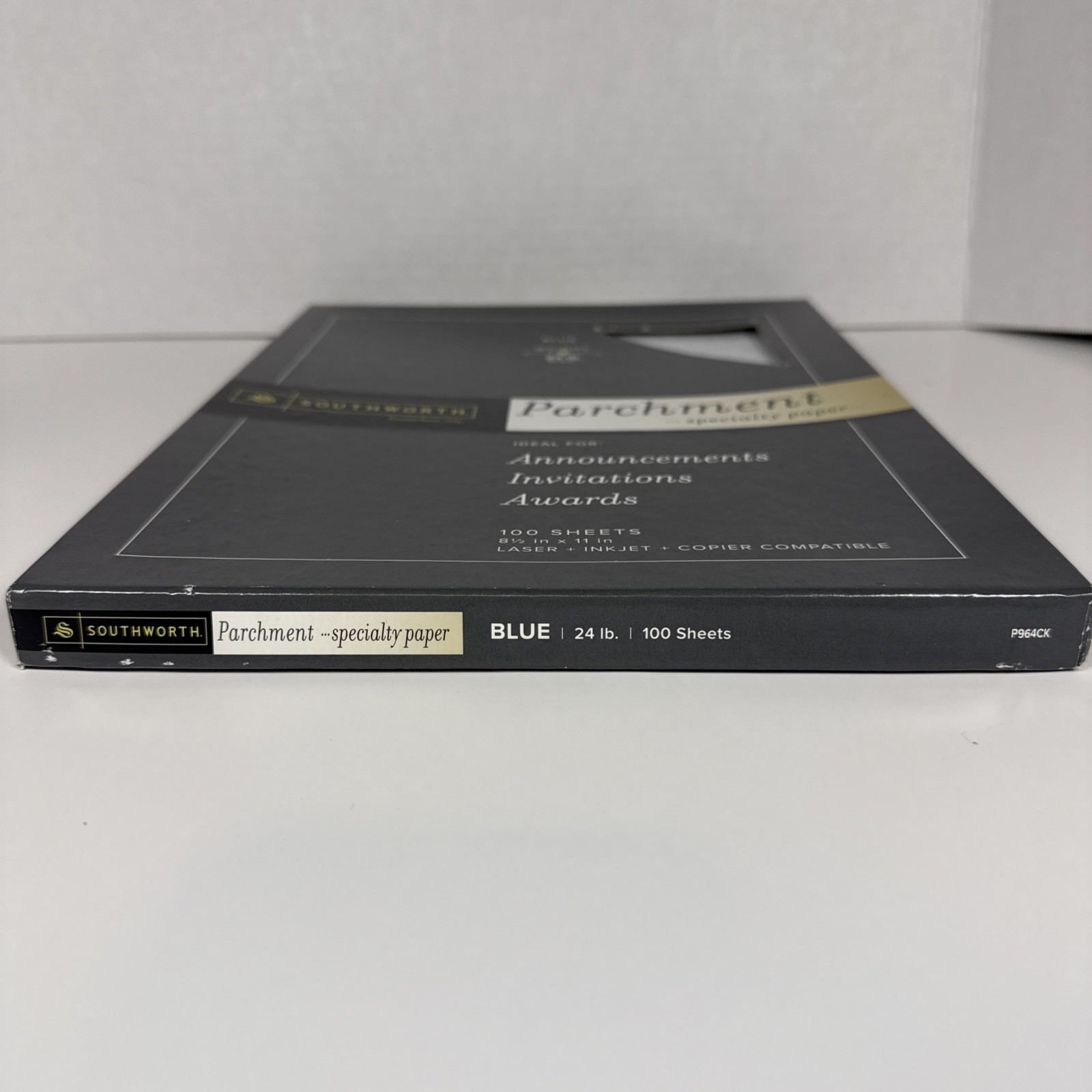 24 lb SOUTHWORTH 8.5 in x 11 in Parchment Special Paper (Blue) OPEN PARTIAL BOX