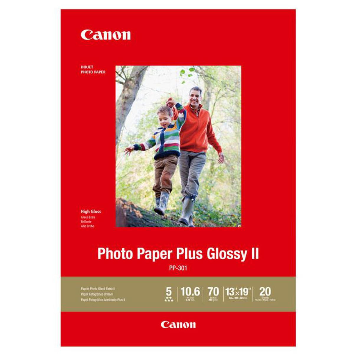 Canon PP-301 Glossy Photo Paper (13×19″), 20 Sheets #1432C010