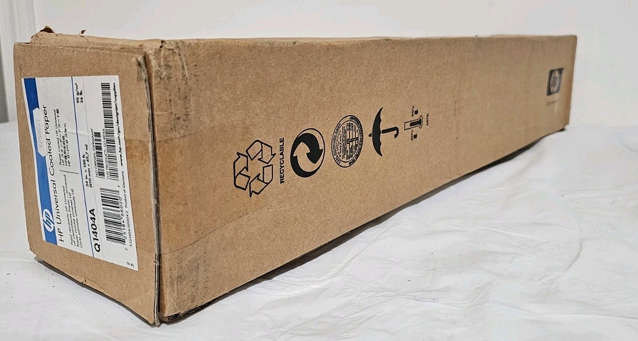Genuine HP Q1404A Universal Coated Paper – 24″ x 150′ paper for HP designjets