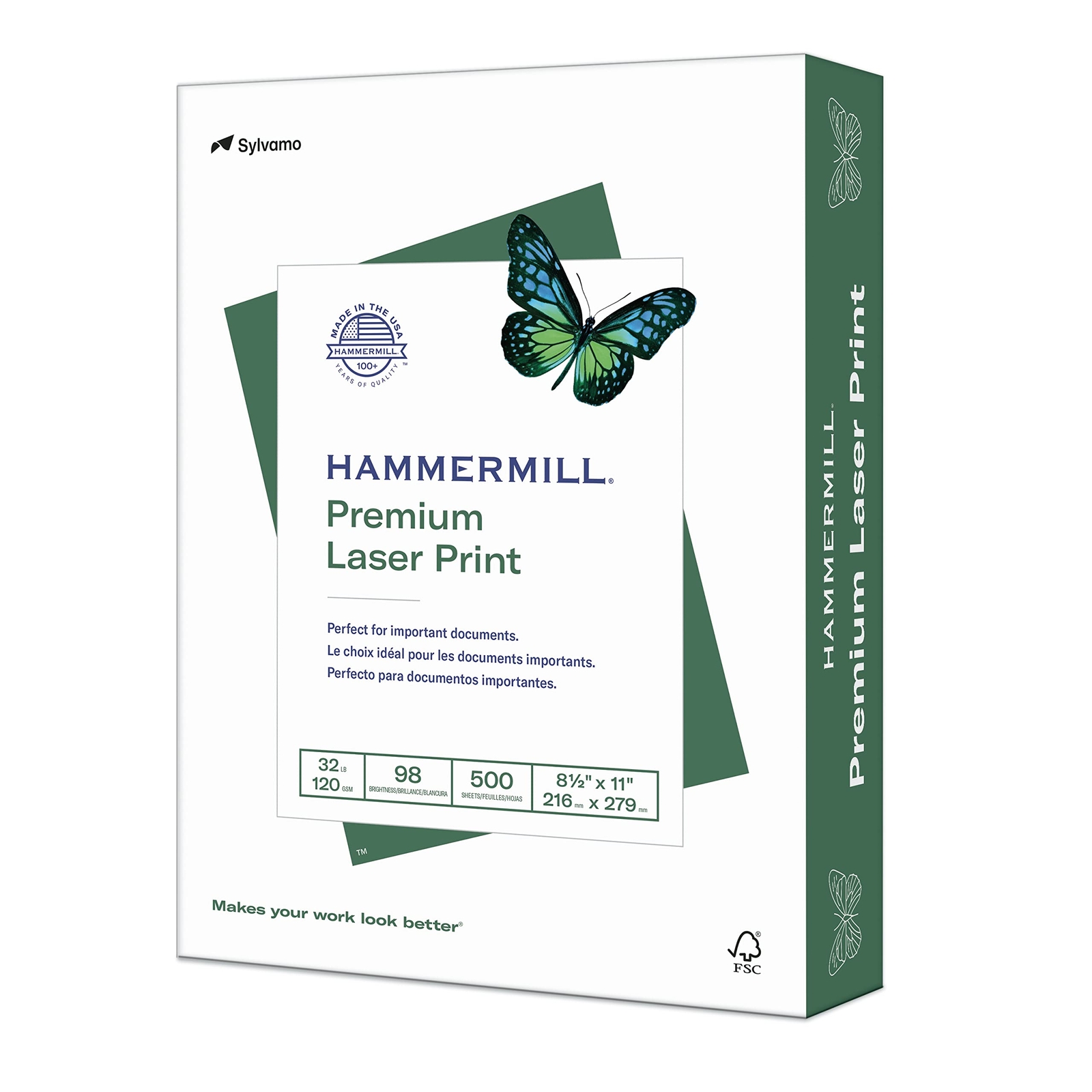 Hammermill 32lb Premium Laser Printer Paper 500 Sheets 8.5×11 Color Printing