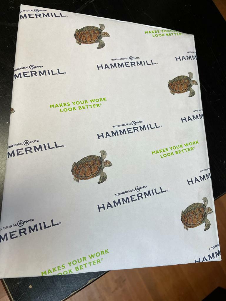 Hammermill Recycled Colored Paper 20lb 8 1/2 x 11 Cherry 500 Sheets/Ream 102210