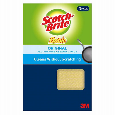 Scotch-Brite 723-2F Dobie All Purpose Cleaning Pad, 3-Pk. – Quantity 8