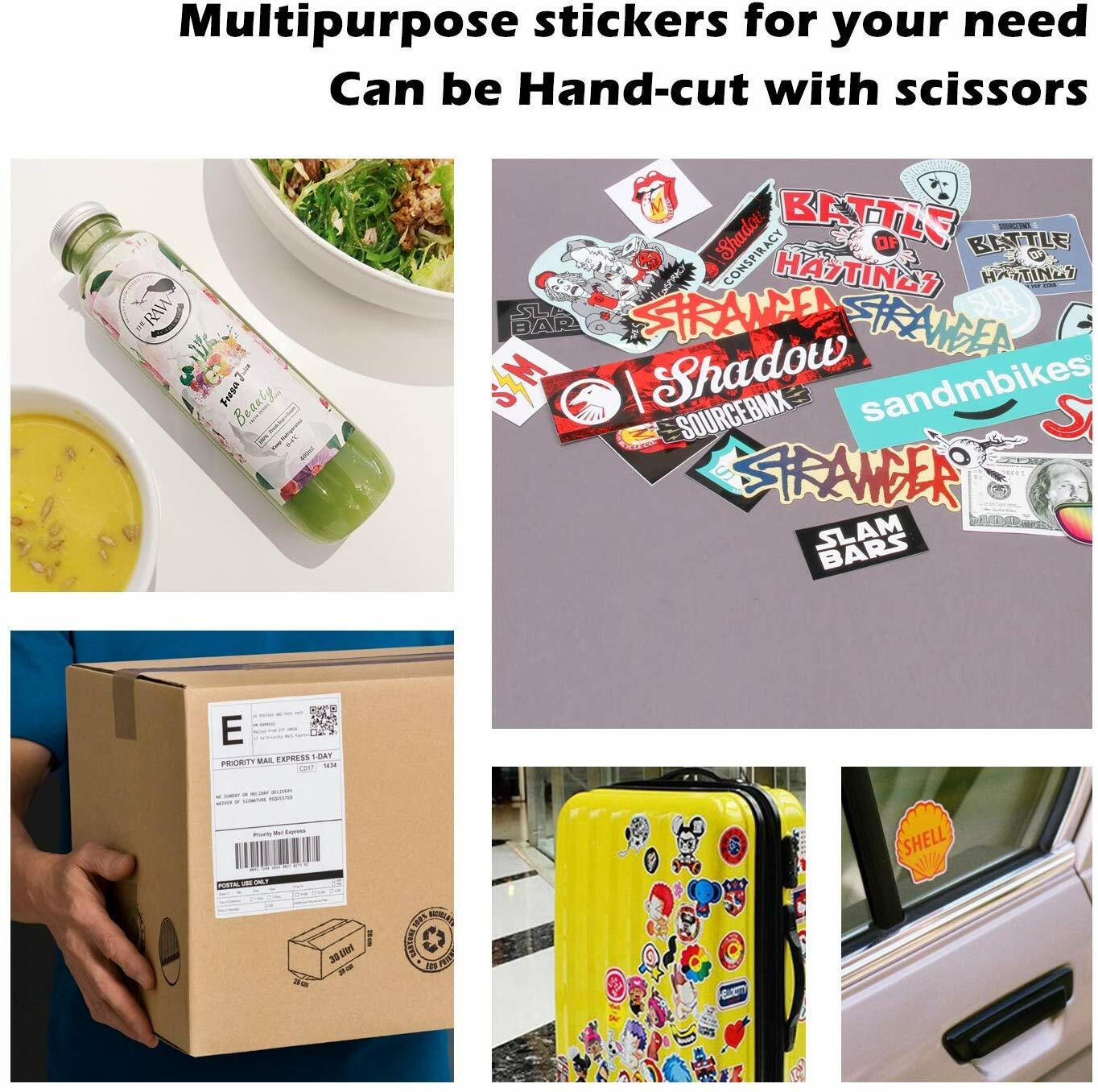 300 Sheets Koala Sticker Paper 8.5×11 Matt White Full Sheet Label Inkjet / Laser