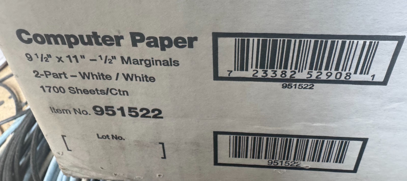 1700 Sheets of Domtar Continuous Paper DMR-951522 – DMR951522