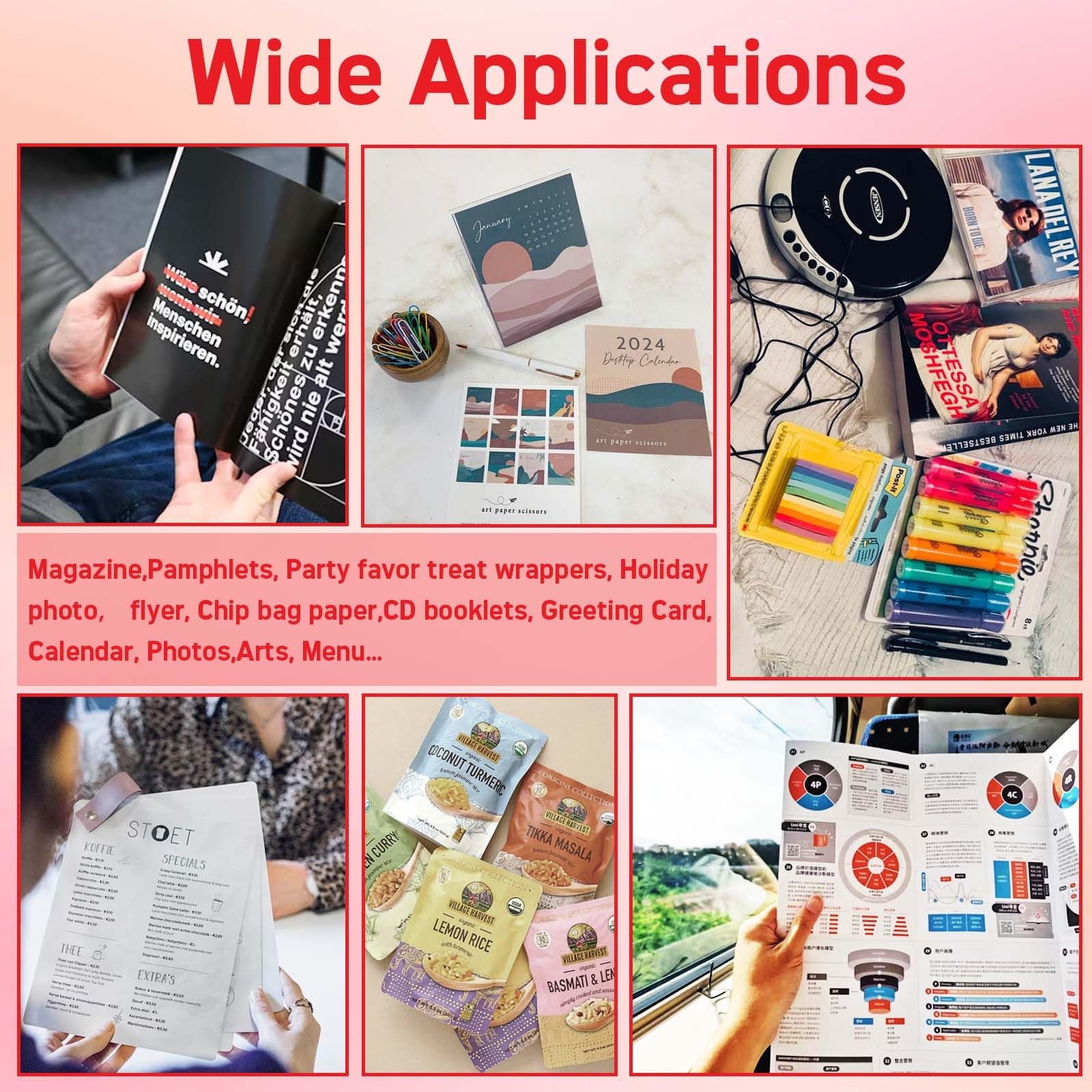 115gsm Thin Glossy Photo Paper 100 Sheets 8.5×11 Inches,Inkjet Printing Paper…