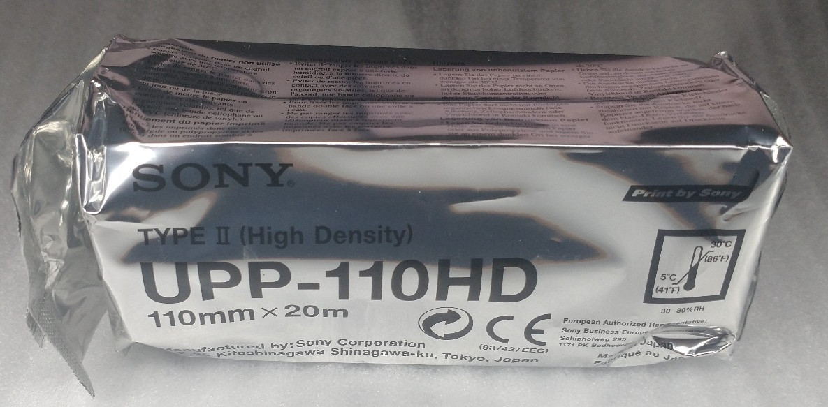 Sony UPP-110HD 110 X 20m Thermal Print Paper Media Type II High Density