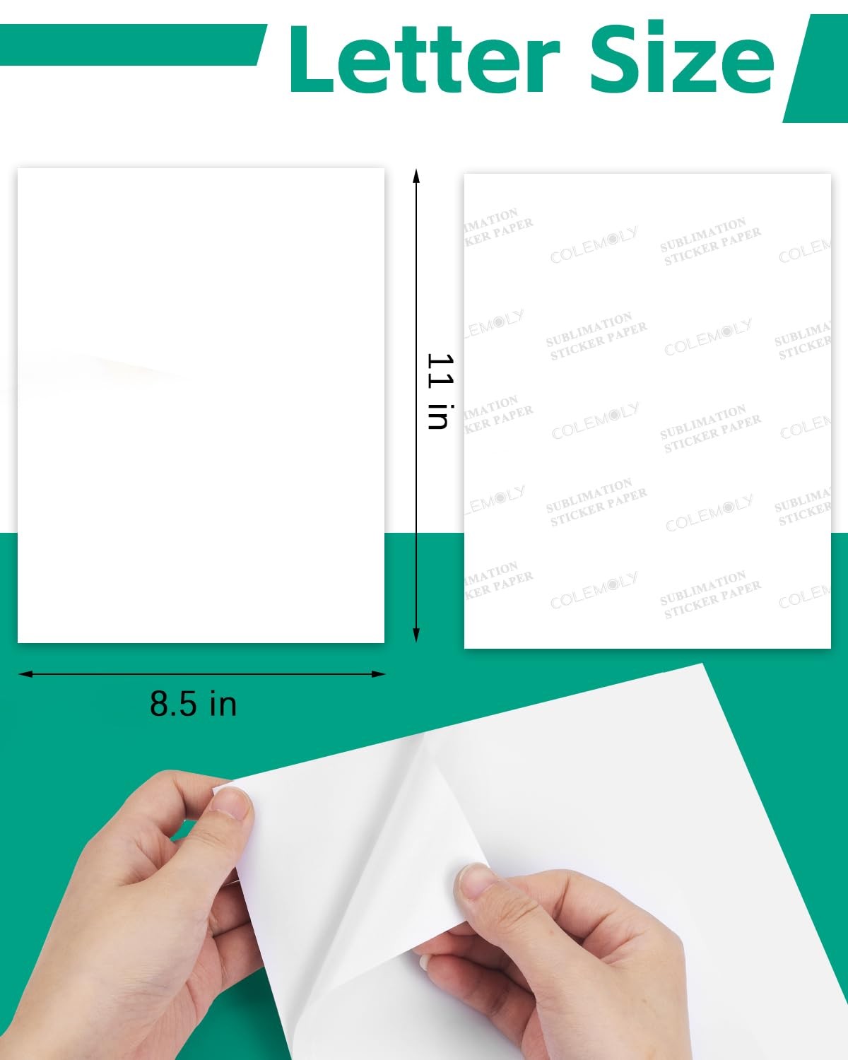 Colemoly Sublimation Sticker Paper30 Sheets Glossy White Waterproof Stickers …