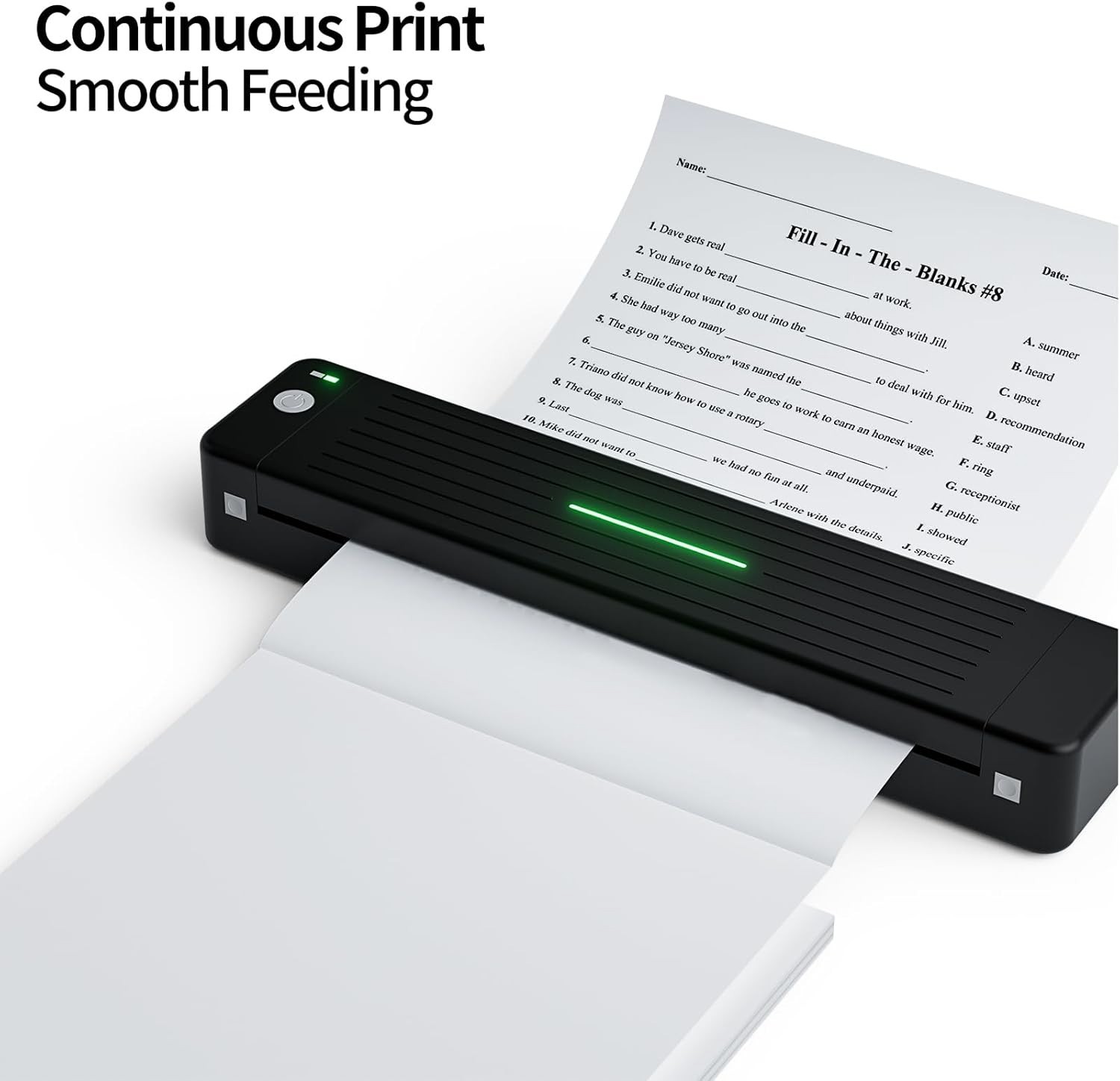 “9527 Thermal Printer Paper 8.5×11 Inch US Letter 100 Sheets Folded Continuous P