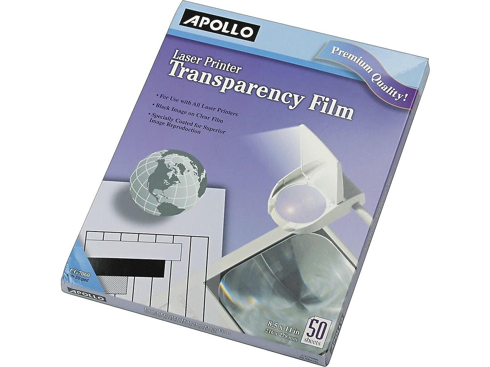 Laser Jet Printer Transparency Film, 50 Sheets for Copying and Printing