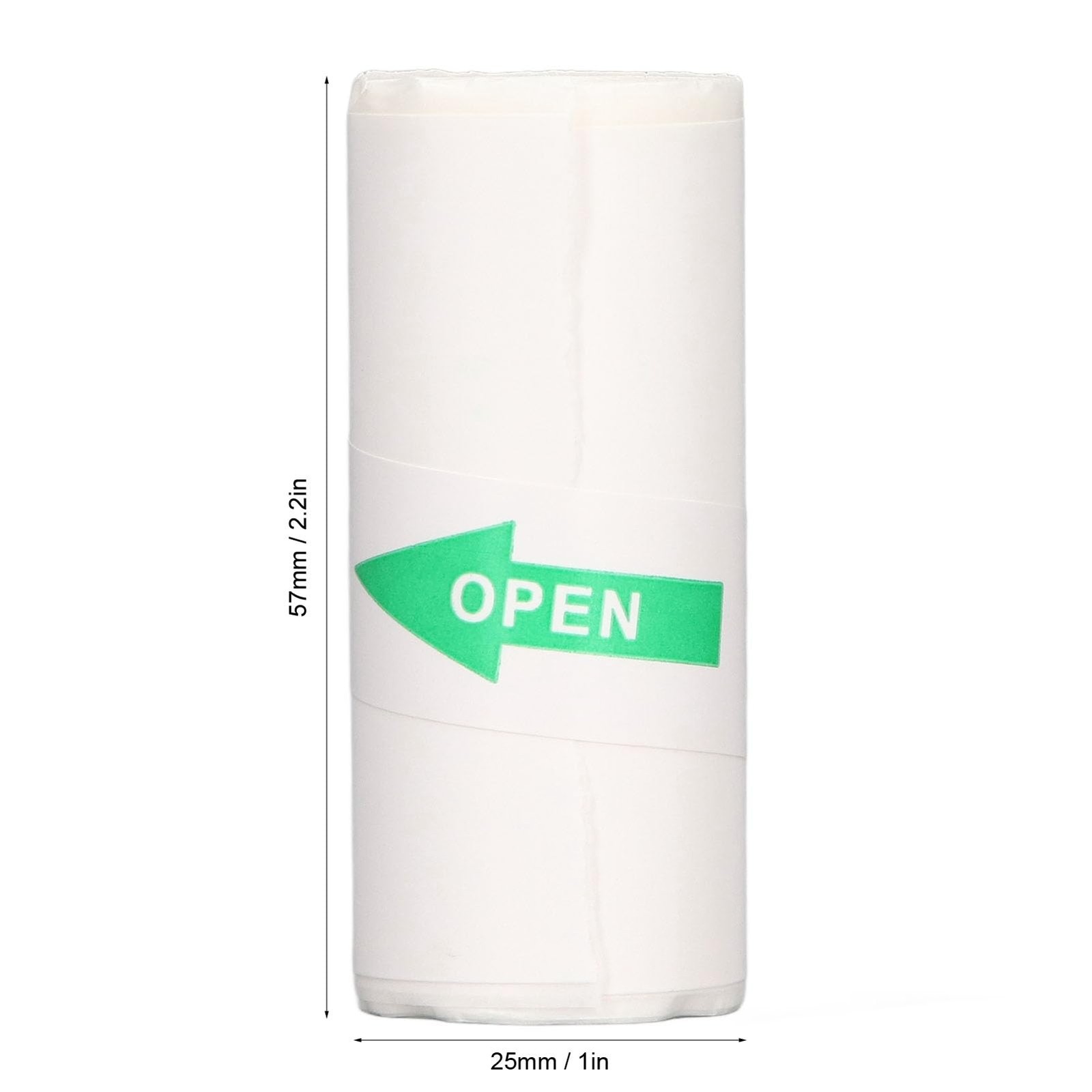 Self-Adhesive Mini Thermal Printer Paper Rolls 57x25mm, 10 Rolls Sticker Paper f
