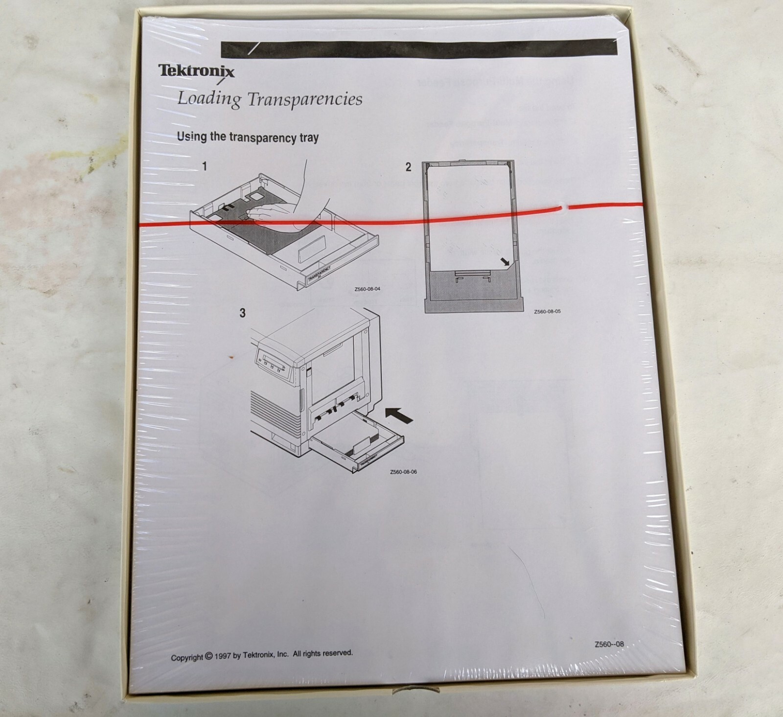 Tektronix Phaser 560 Transparency Film A Size 8.5 X 11 in 50 sheets 016-1531-00