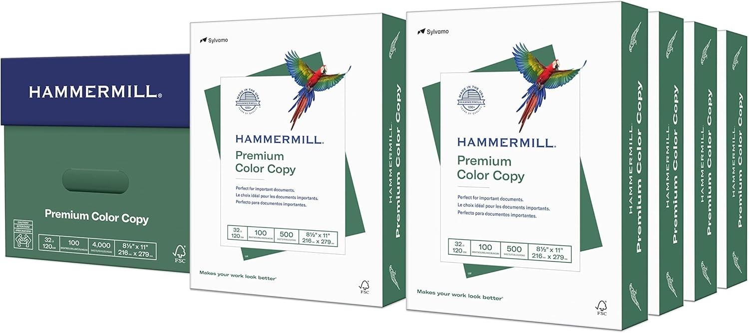 High-Tech Color Copy Paper – 8.5×11 Size, 4000 Sheets